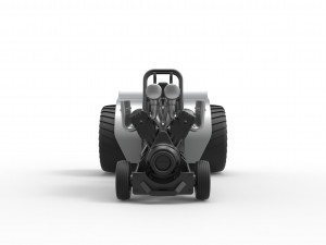 Mini Rod pulling tractor with V12 engine Scale 1 to 25 3D Baskı Modeli