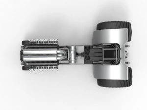 Mini Rod pulling tractor with V12 engine Scale 1 to 25 3D Print Model