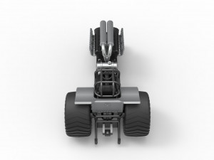 Mini Rod pulling tractor with V12 engine Scale 1 to 25 3D Baskı Modeli