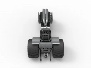 Mini Rod pulling tractor with V12 engine Scale 1 to 25 3D Print Model