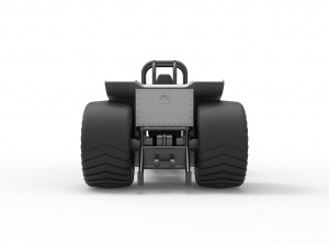 Mini Rod pulling tractor with V12 engine Scale 1 to 25 3D Baskı Modeli