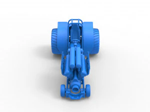 Mini Rod pulling tractor with V12 engine Scale 1 to 25 3D Print Model