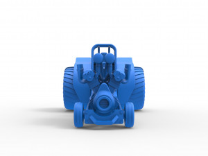 Mini Rod pulling tractor with V12 engine Scale 1 to 25 3D Baskı Modeli