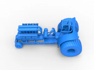 Mini Rod pulling tractor with V12 engine Scale 1 to 25 3D Print Model