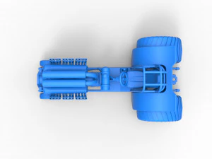 Mini Rod pulling tractor with V12 engine Scale 1 to 25 3D Print Model