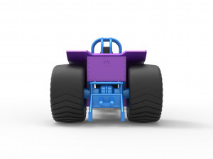 Mini Rod pulling tractor with jet engine Scale 1 to 25 3D Baskı Modeli