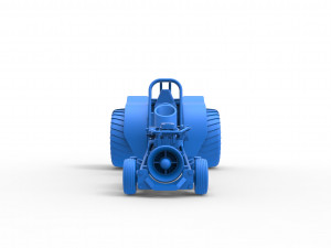 Mini Rod pulling tractor with jet engine Scale 1 to 25 3D Baskı Modeli