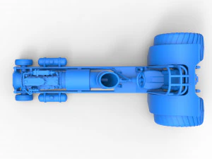 Mini Rod pulling tractor with jet engine Scale 1 to 25 3D Print Model