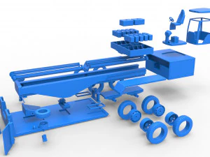 Tractor pulling sled Scale 1 to 25 3D Print Model
