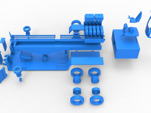 Tractor pulling sled Scale 1 to 25 3D Baskı Modeli