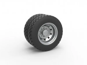 Подвійне колесо 4 Шкала від 1 до 25 3D Принт Модель