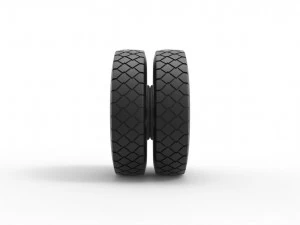 Double wheel 4 Scale 1 to 25 3D Print Model