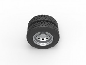Double wheel 4 Scale 1 to 25 Model Cetak 3D