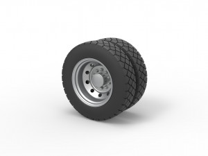 Double wheel 4 Scale 1 to 25 Model Cetak 3D