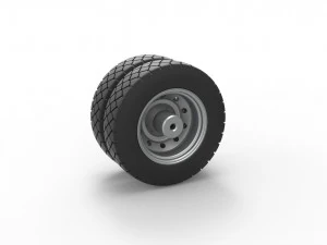 Double wheel 4 Scale 1 to 25 3D Print Model