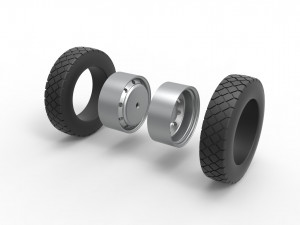 Double wheel 4 Scale 1 to 25 Model Cetak 3D