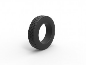 Truck tire 2 Scale 1 to 25 3D 打印模型