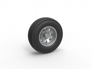 Front tractor wheel Scale 1 to 25 3D Print Model