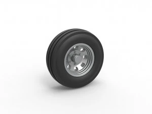 Roda dianteira do trator Escala 1 a 25 Modelo de Impressão 3D