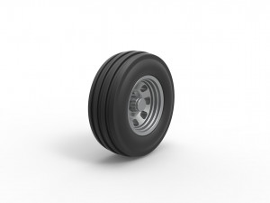 Front tractor wheel Scale 1 to 25 3D-printmodel