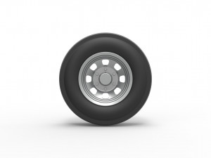 Front tractor wheel Scale 1 to 25 3D-printmodel