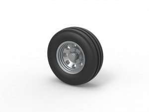 Front tractor wheel Scale 1 to 25 3D-printmodel