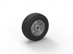Front tractor wheel Scale 1 to 25 3D-printmodel