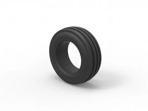 Tractor front tire 2 Scale 1 to 25 3D Print Model