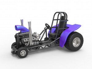 Mini Rod pulling tractor 3 Scale 1 to 25 Modelo de impresión 3D
