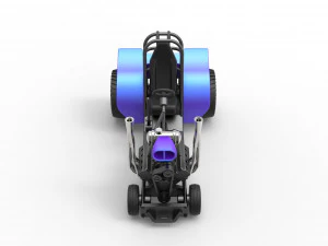 Mini Rod pulling tractor 3 Scale 1 to 25 3D Print Model