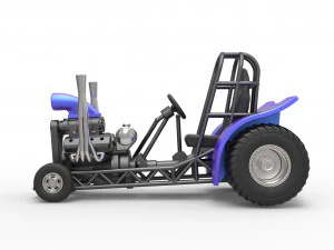 Mini Rod pulling tractor 3 Scale 1 to 25 3D Print Model