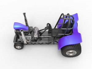 Mini Rod pulling tractor 3 Scale 1 to 25 Modello di stampa 3D