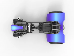 Mini Rod pulling tractor 3 Scale 1 to 25 3D Print Model