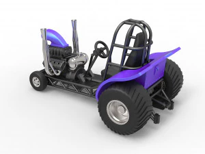 Mini Rod pulling tractor 3 Scale 1 to 25 3D Print Model