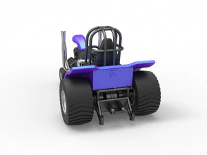 Mini Rod pulling tractor 3 Scale 1 to 25 3D Print Model