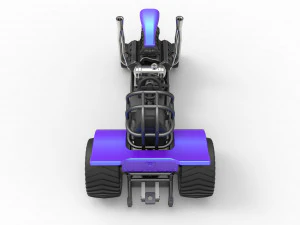 Mini Rod pulling tractor 3 Scale 1 to 25 3D Print Model