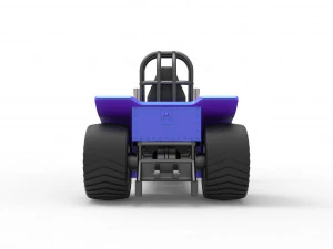 Mini Rod pulling tractor 3 Scale 1 to 25 3D Print Model