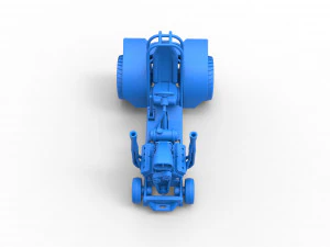 Mini Rod pulling tractor 3 Scale 1 to 25 3D Print Model