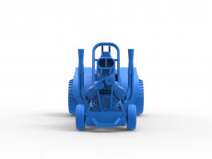 Mini Rod pulling tractor 3 Scale 1 to 25 3D Print Model