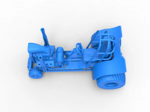 Mini Rod pulling tractor 3 Scale 1 to 25 3D Print Model
