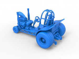 Mini Rod pulling tractor 3 Scale 1 to 25 3D Print Model