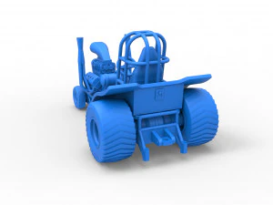 Mini Rod pulling tractor 3 Scale 1 to 25 3D Print Model