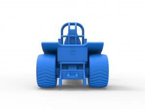 Mini Rod pulling tractor 3 Scale 1 to 25 3D Print Model