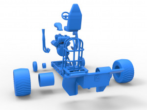 Mini Rod pulling tractor 3 Scale 1 to 25 Modello di stampa 3D