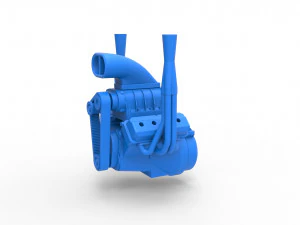 Engine V8 Version 2 Scale 1 to 25 3D Print Model