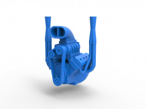 Engine V8 Version 2 Scale 1 to 25 Model do druku 3D