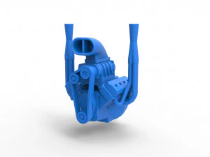 Engine V8 Version 2 Scale 1 to 25 3D Print Model