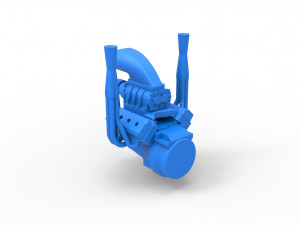 Engine V8 Version 2 Scale 1 to 25 Model do druku 3D