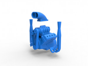 Engine V8 Version 2 Scale 1 to 25 Model do druku 3D