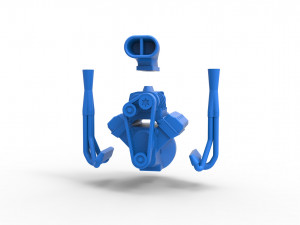 Engine V8 Version 2 Scale 1 to 25 Model do druku 3D